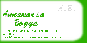annamaria bogya business card